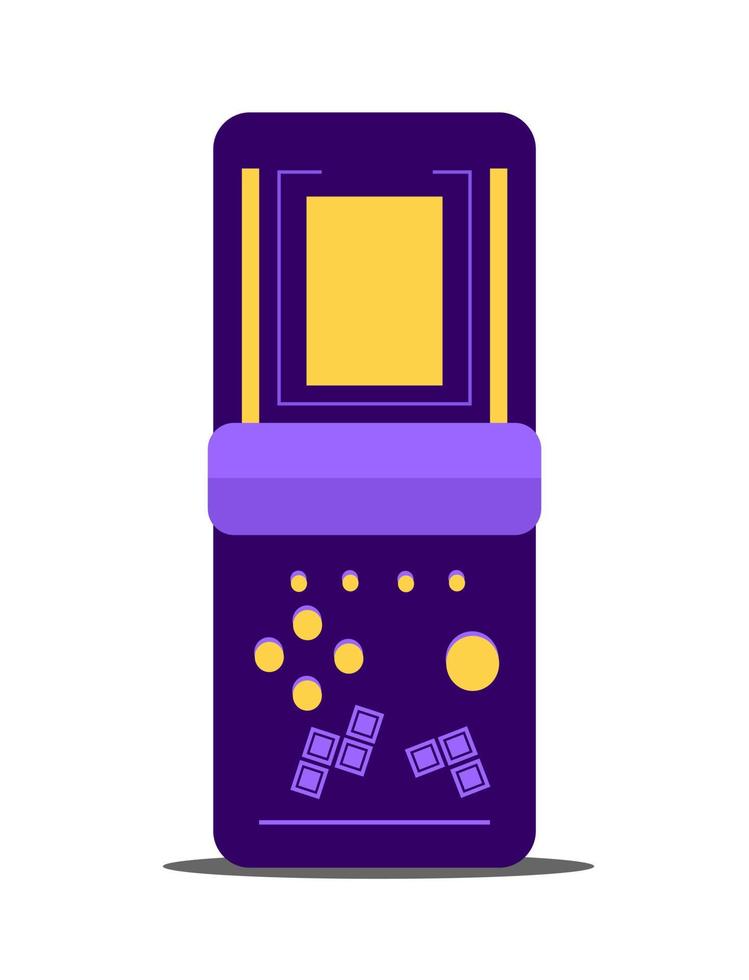 Tetris Retro game console 80's 90's Stylish Retro party. Vector Illustration flat style