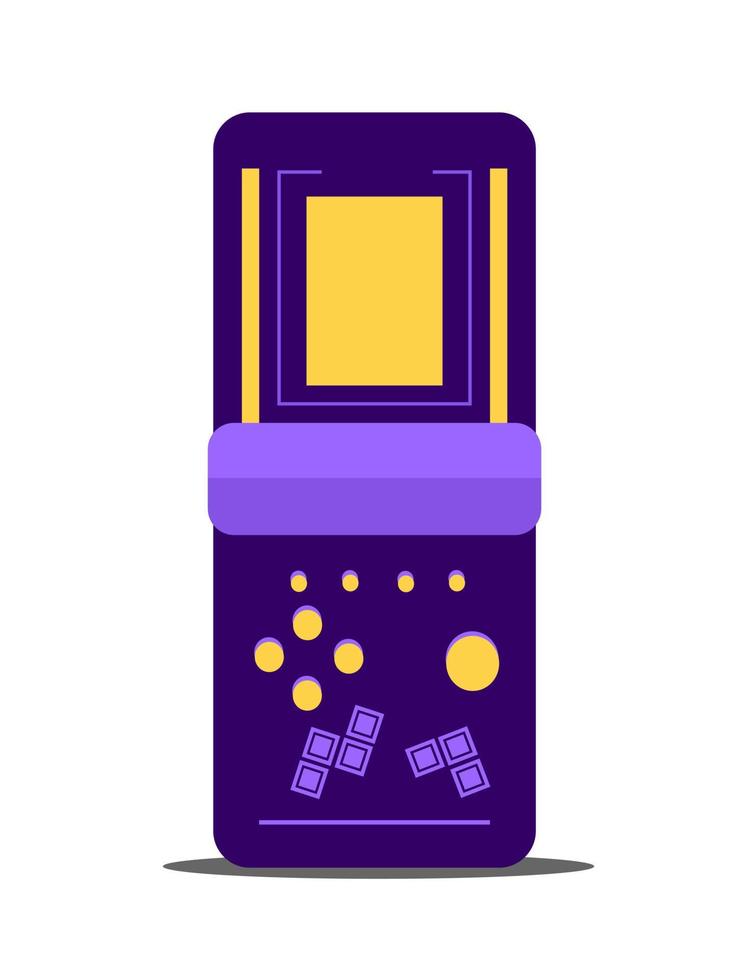 consola de juegos retro tetris 80's 90's elegante fiesta retro. ilustración vectorial estilo plano vector