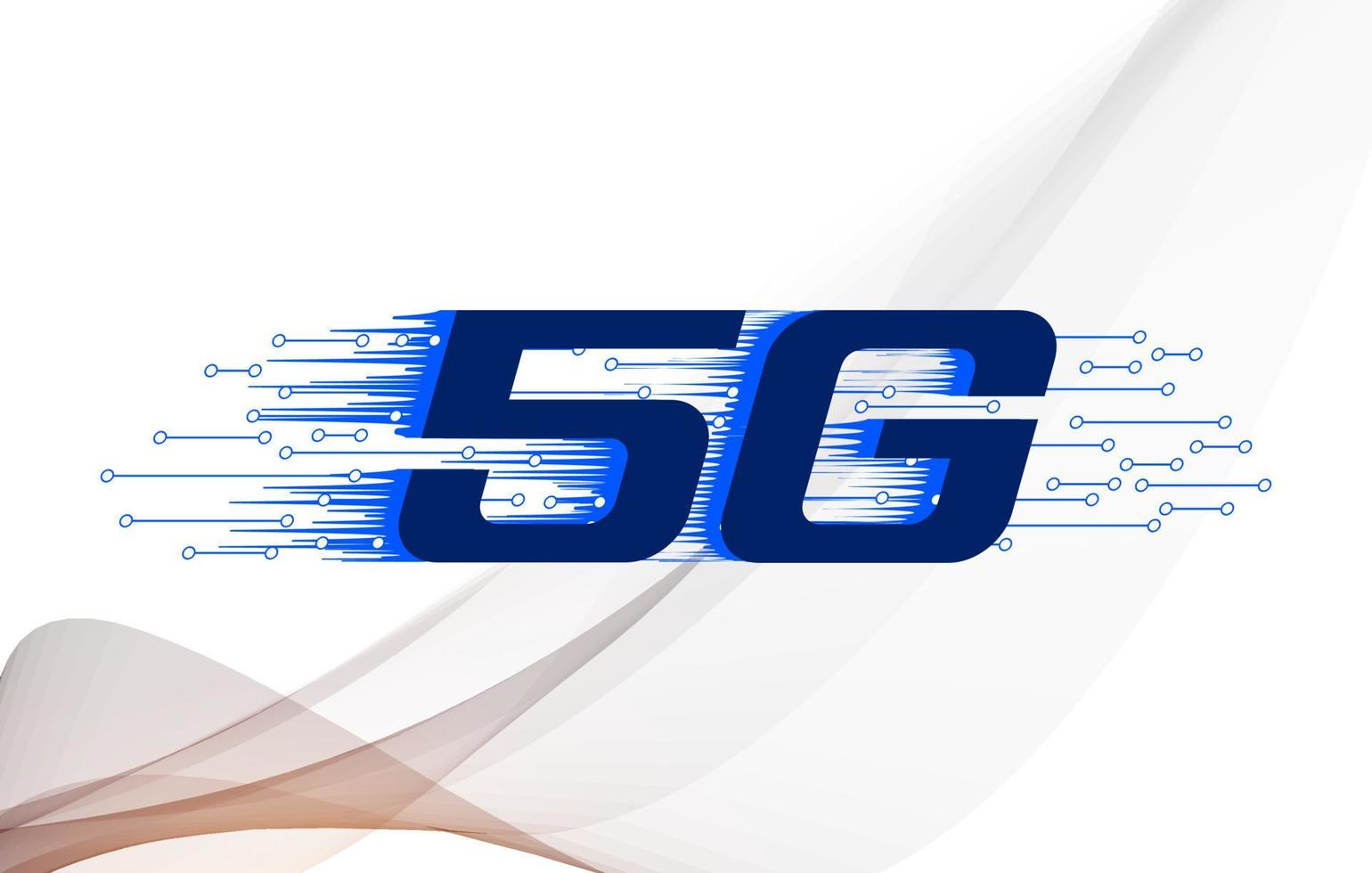 5G new fifth generation internet wireless technology background vector