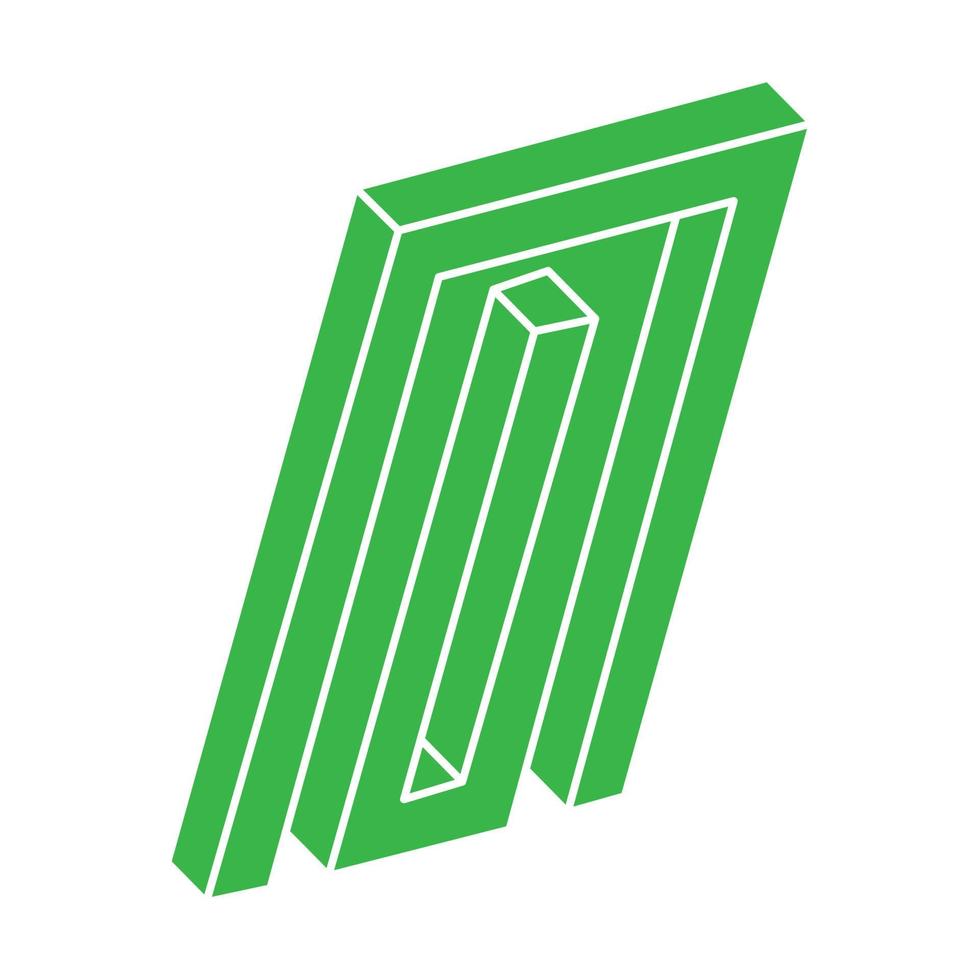 Logo. Impossible shapes, optical illusion, vector. Optical art objects. Geometric figures. Line art. vector