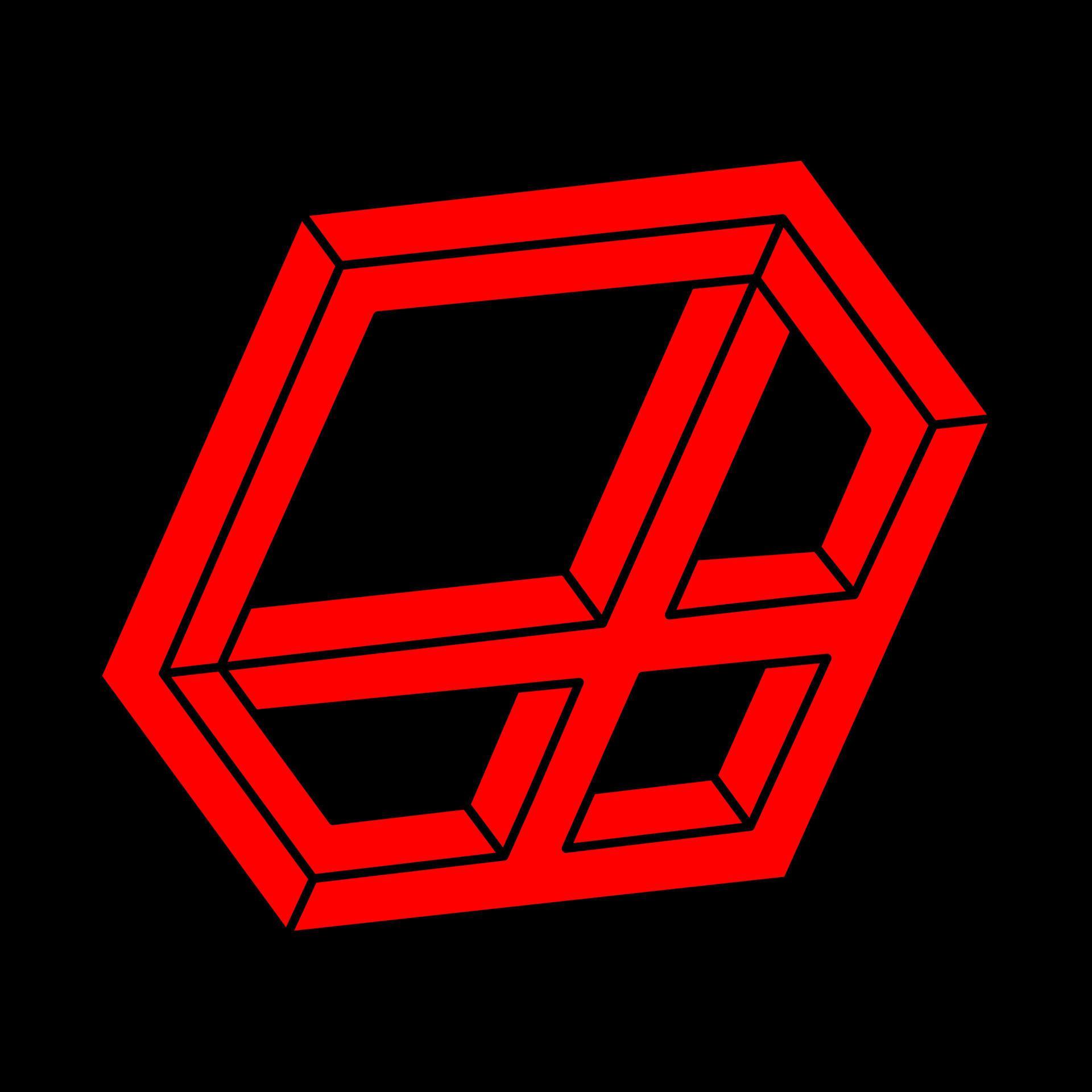 Illusion shapes. 3d geometry. Optical illusion figure. Sacred geometry