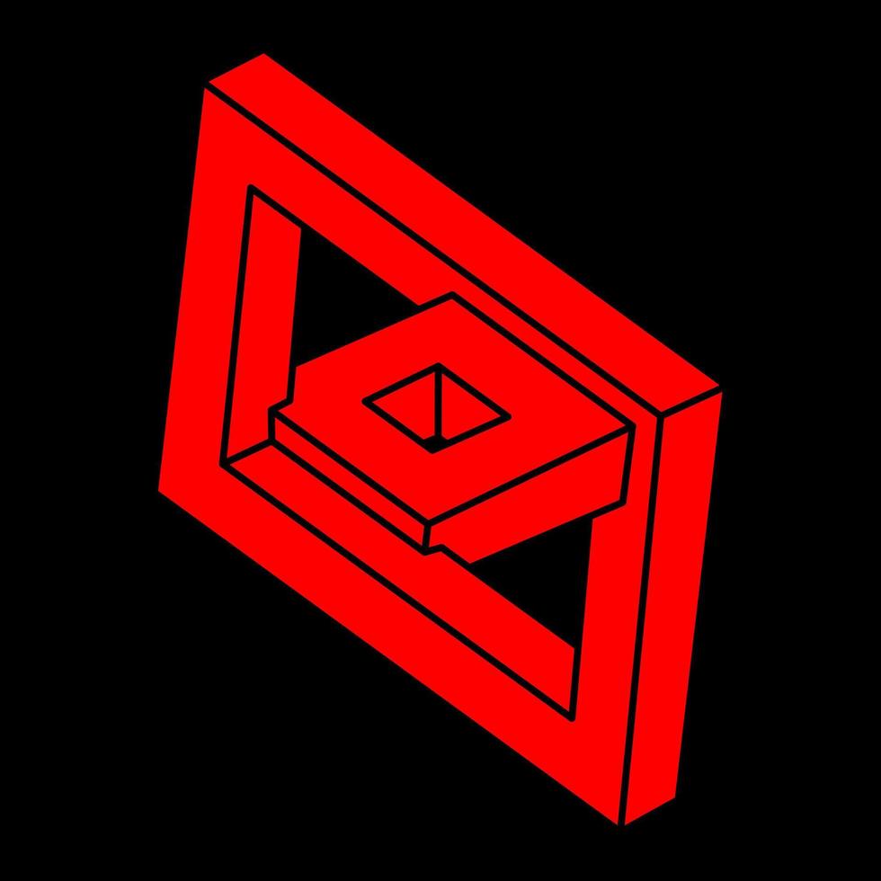Logo. Impossible shapes, optical illusion, vector. Optical art objects. Geometric figure. Line art. vector