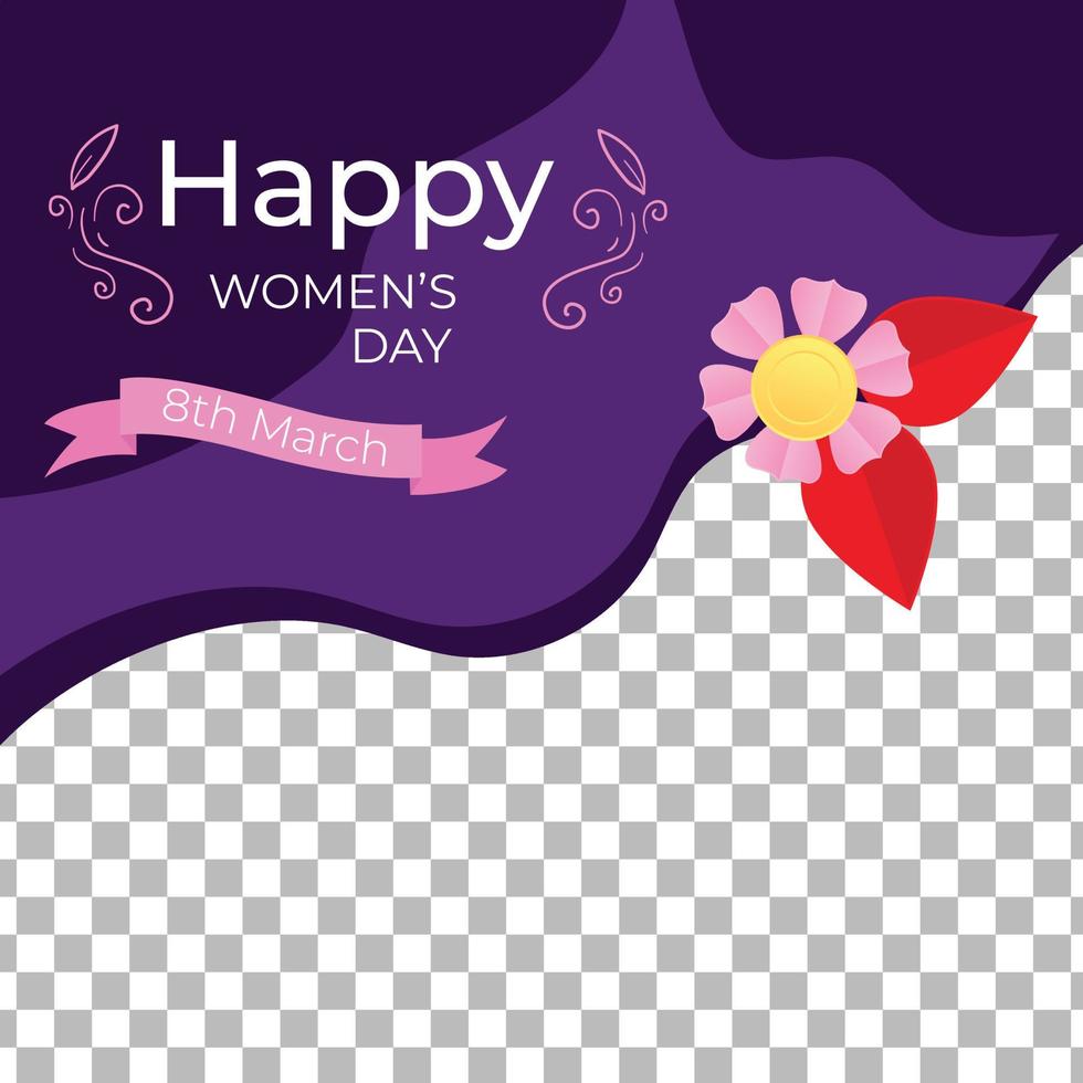 International women's day social media post creative and new. vector