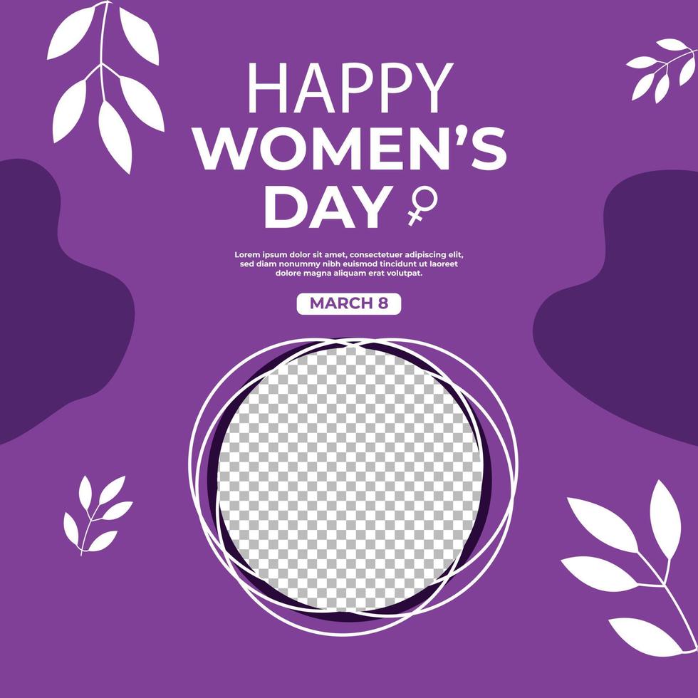 International women's day social media post creative and new. vector