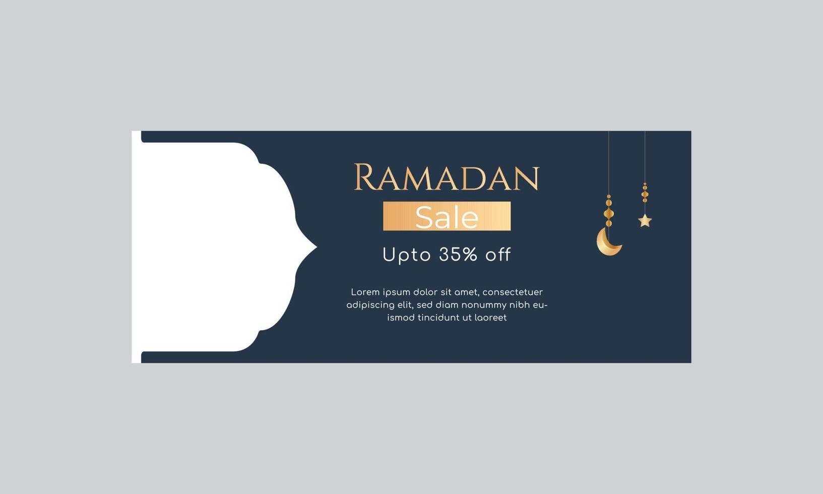 venta creativa de ramadan y super oferta publicación en redes sociales vector