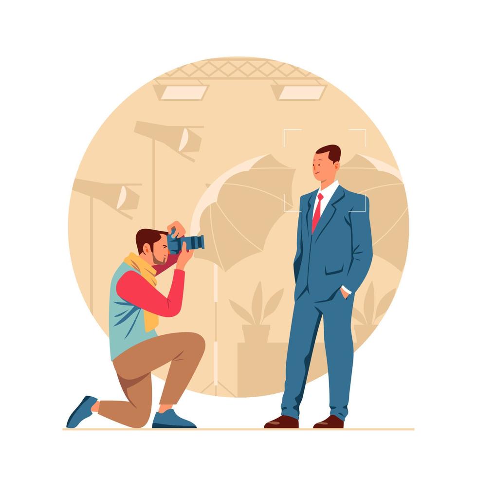 Photographer Shooting Concept vector