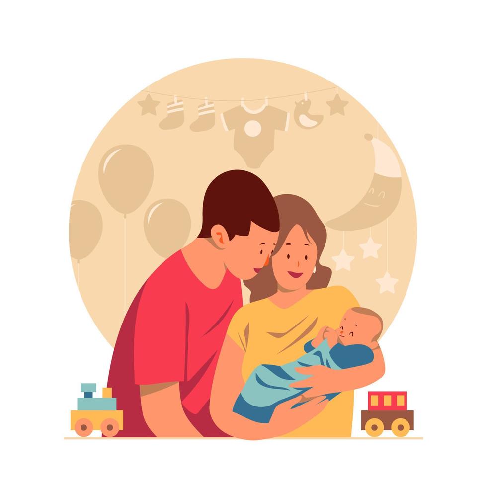 Parents and Baby Concept vector