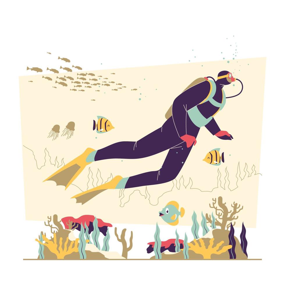 Scuba Diving Concept vector