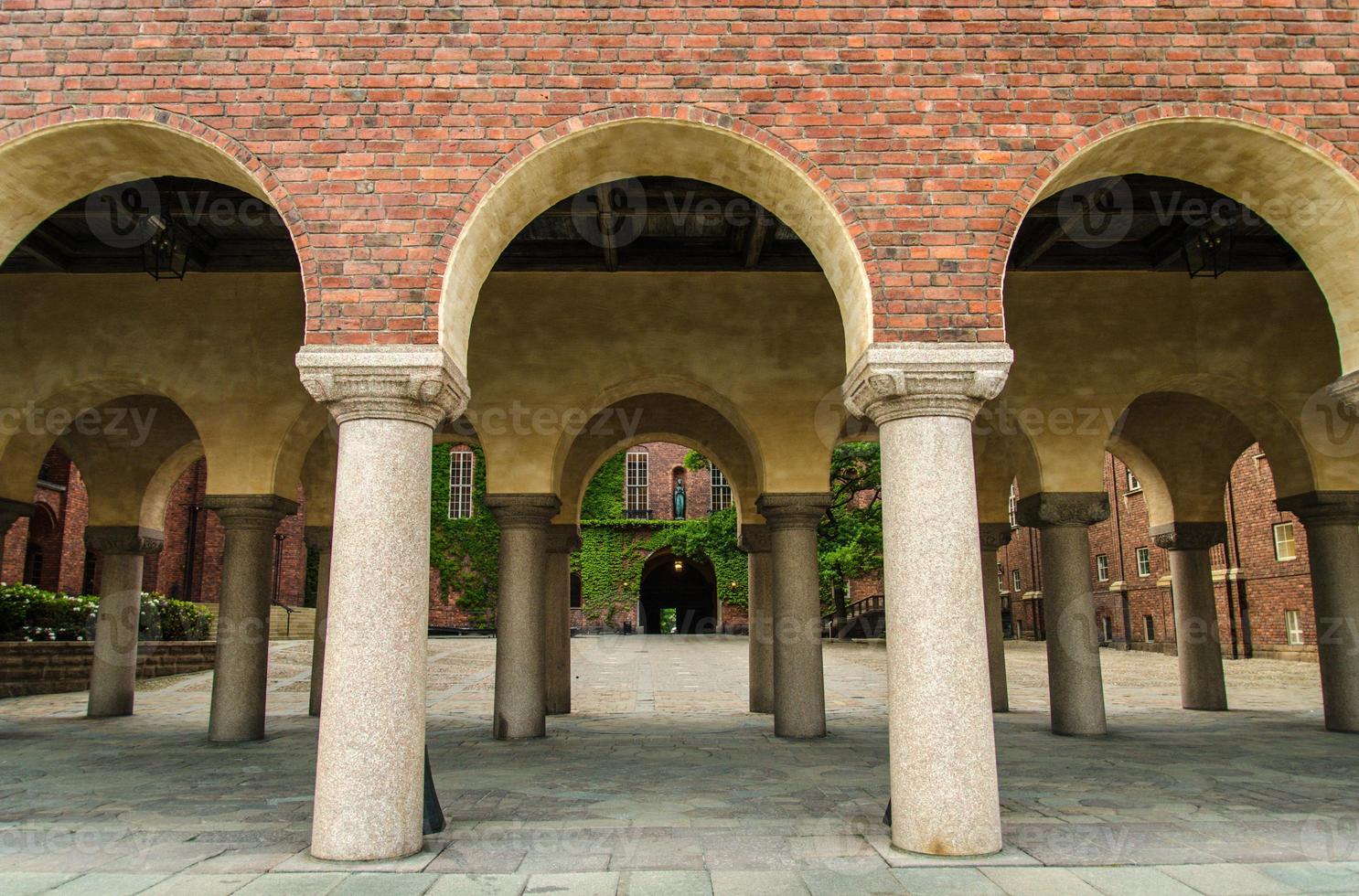 Courtyard in Stockholm City Hall Stadshuset, Sweden photo