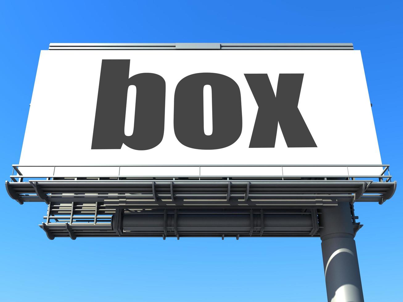 box word on billboard photo