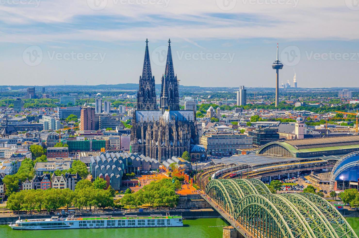 Cologne cityscape of historical city centre with Cologne Cathedral photo