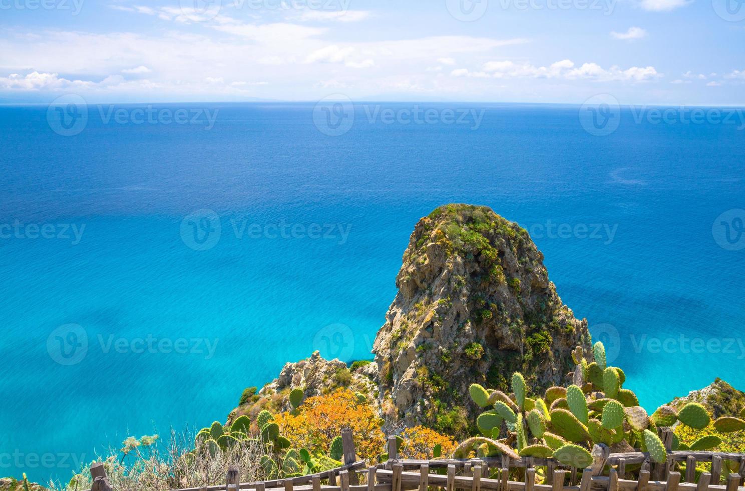 Cape Capo Vaticano aerial panoramic view, Calabria, Southern Italy photo