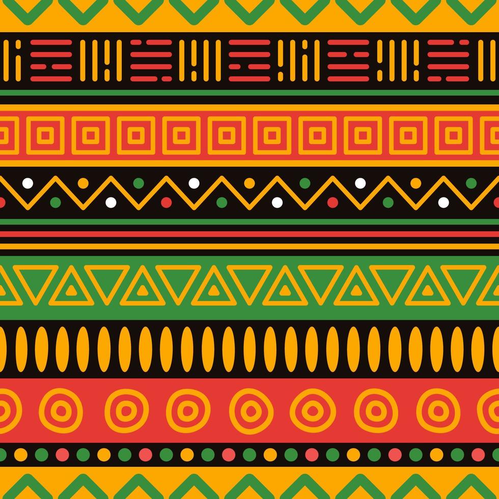 Pan African Color Seamless Pattern vector