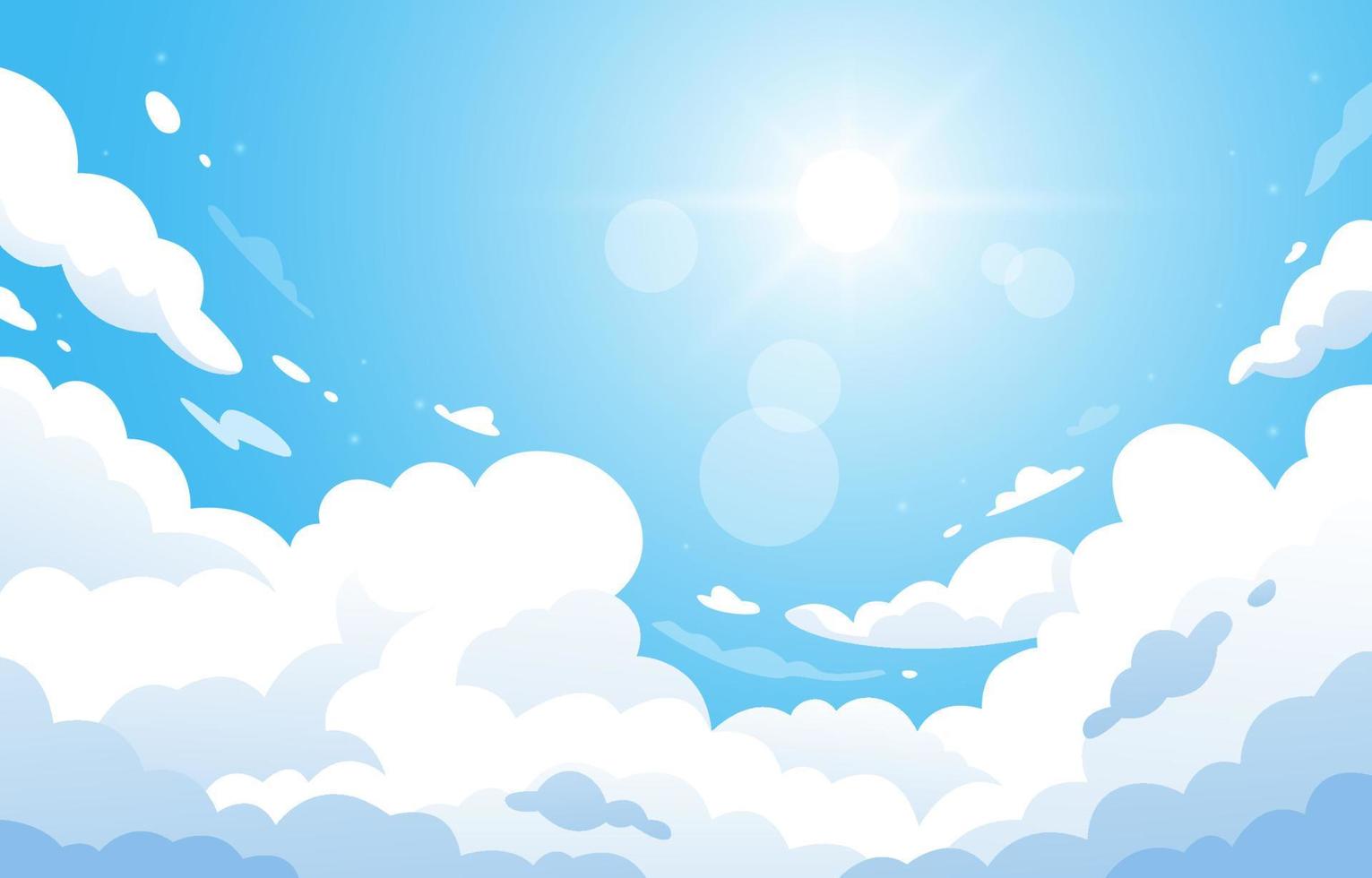 Blue Sky Background with The Sunshine vector