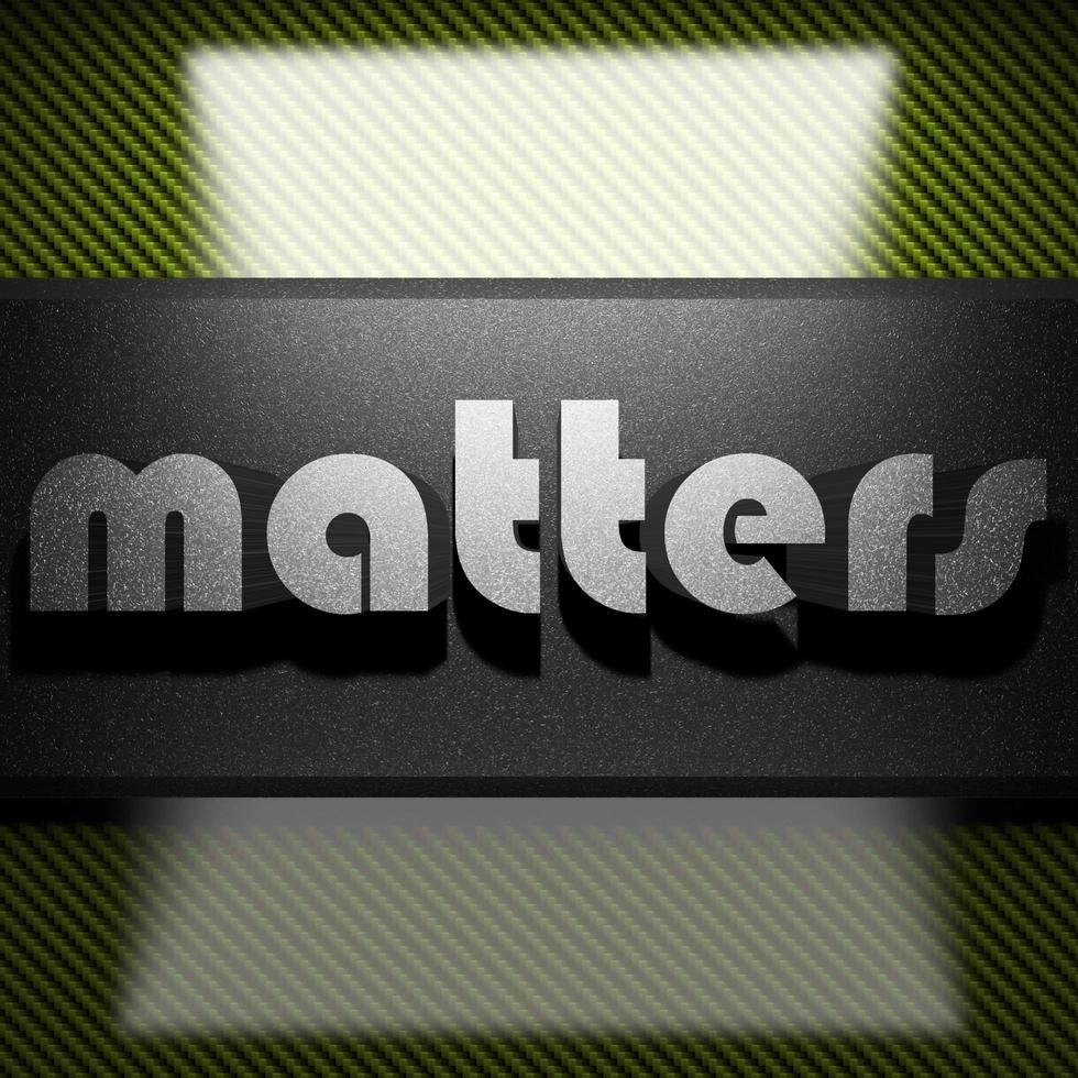 matters word of iron on carbon photo