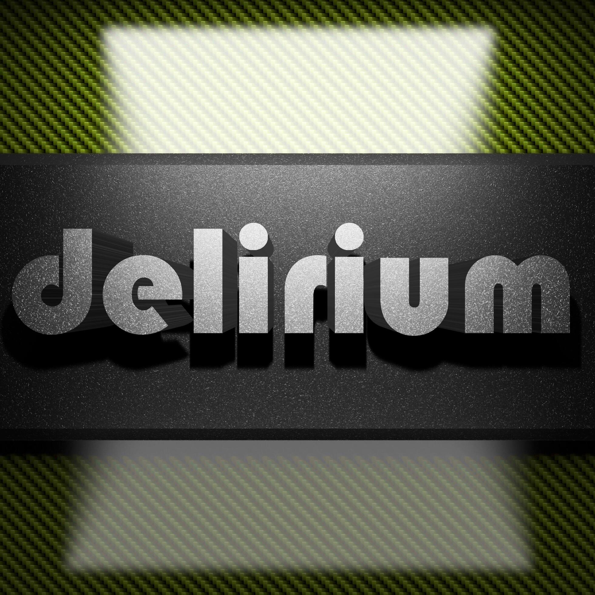 delirium word of iron on carbon 6108871 Stock Photo at Vecteezy
