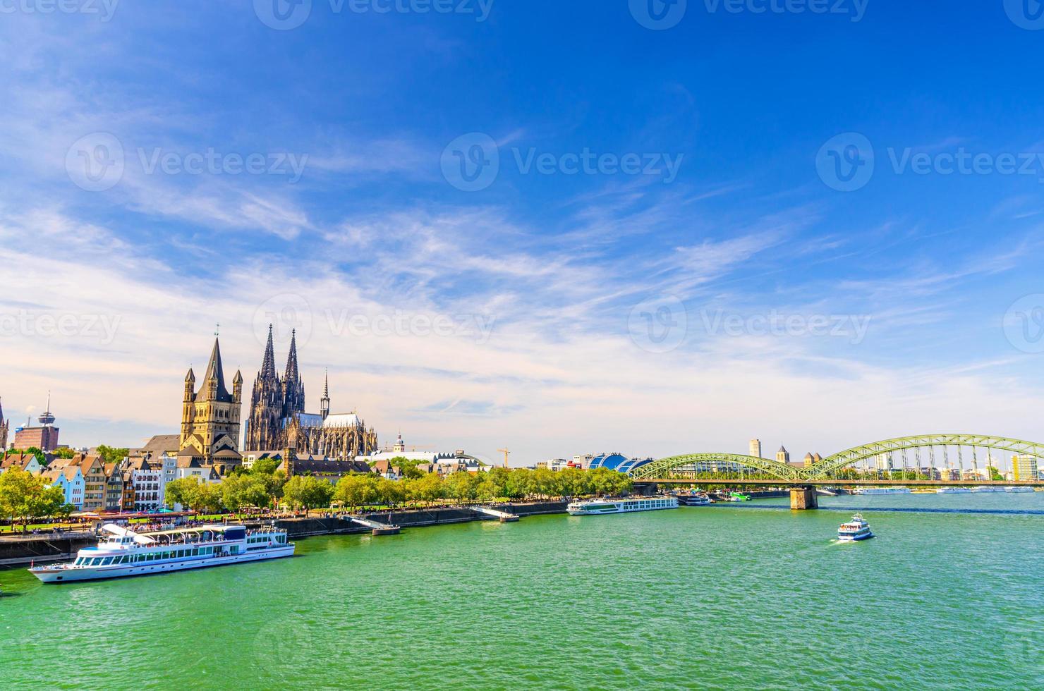 Cologne cityscape of historical city centre with Cologne Cathedral photo