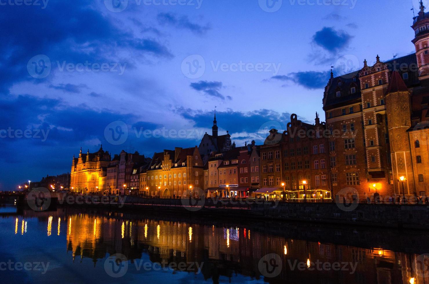 Typical buildings and Green gate Zielona Brama, Gdansk, Poland photo