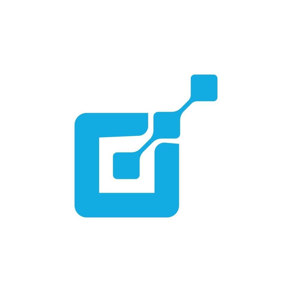 abstract connect data logo, technology connect data link logo. Tech icon, symbol. vector