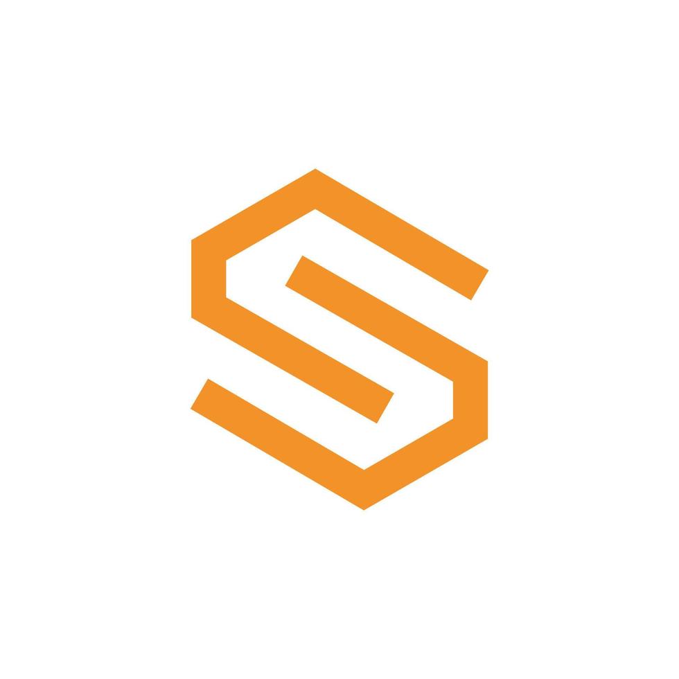 Letter S Hexagon Logo vector