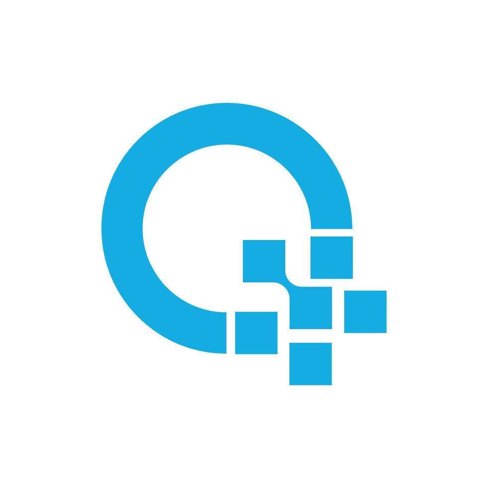 Pixel Letter C Logo vector