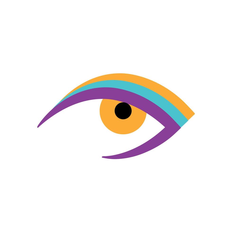 Colorful eye Logo design vector template.