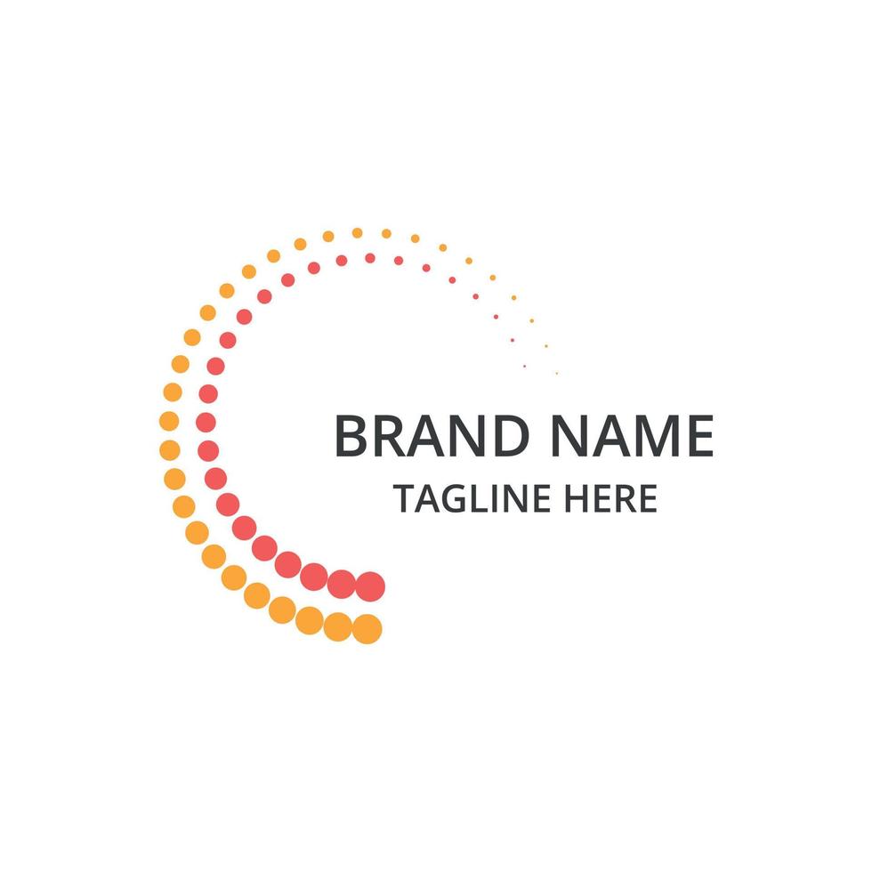 Abstract logo design. Vector logo template. Circle dot icon.