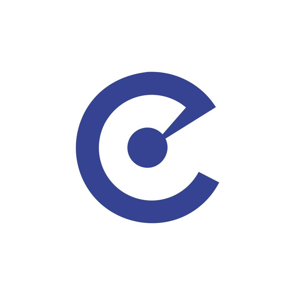 Creative blue letter c logo design. vector