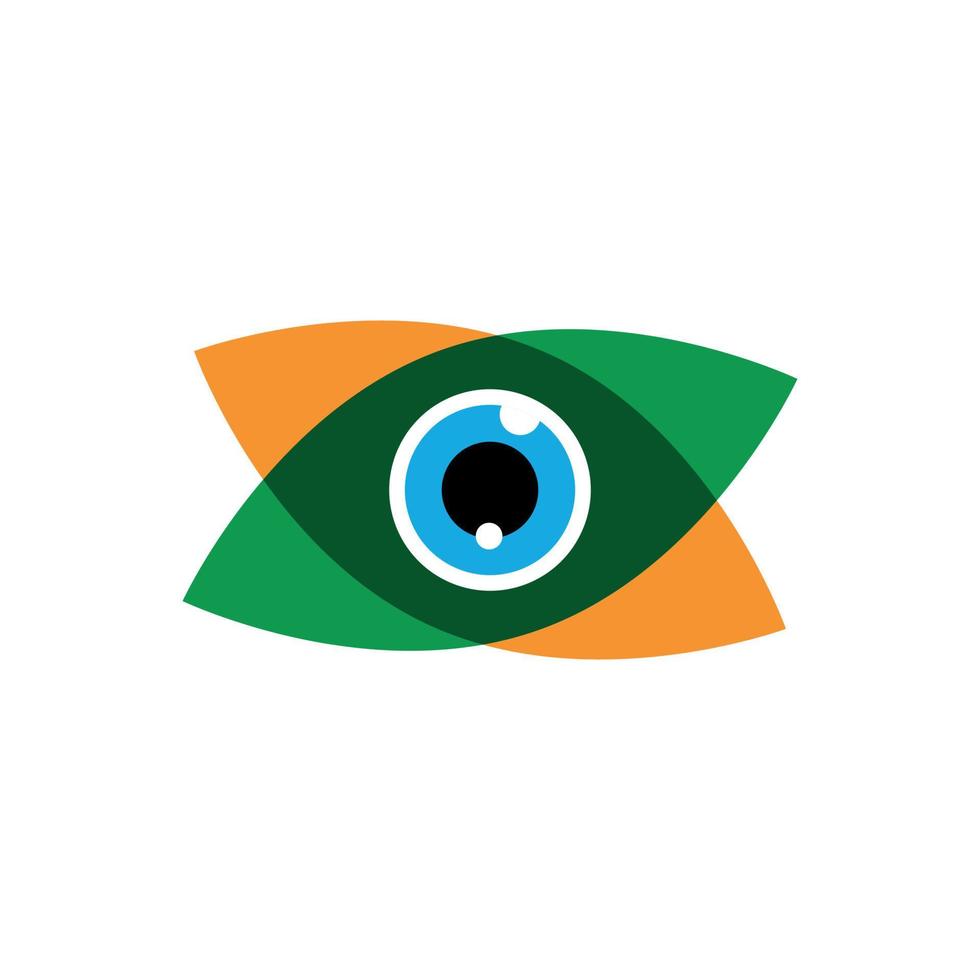 plantilla de vector de diseño de logotipo de ojo colorido.