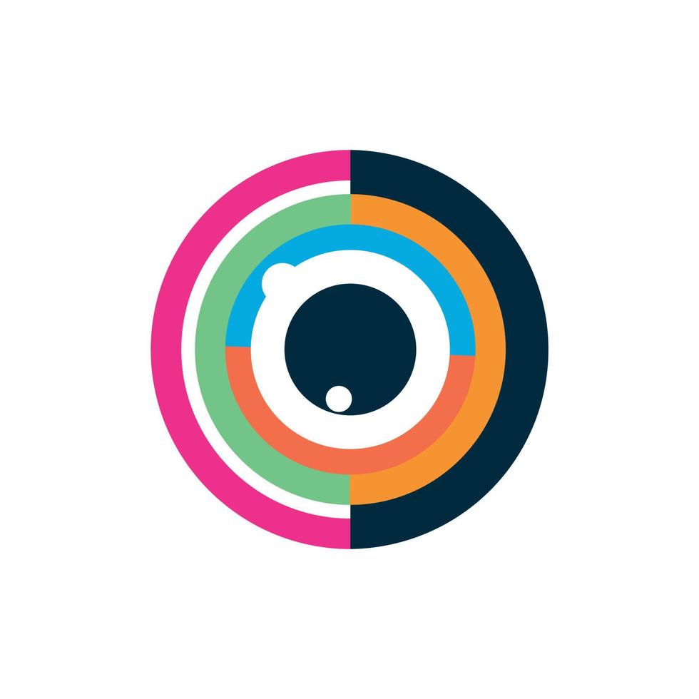 Colorful eye Logo design vector template.