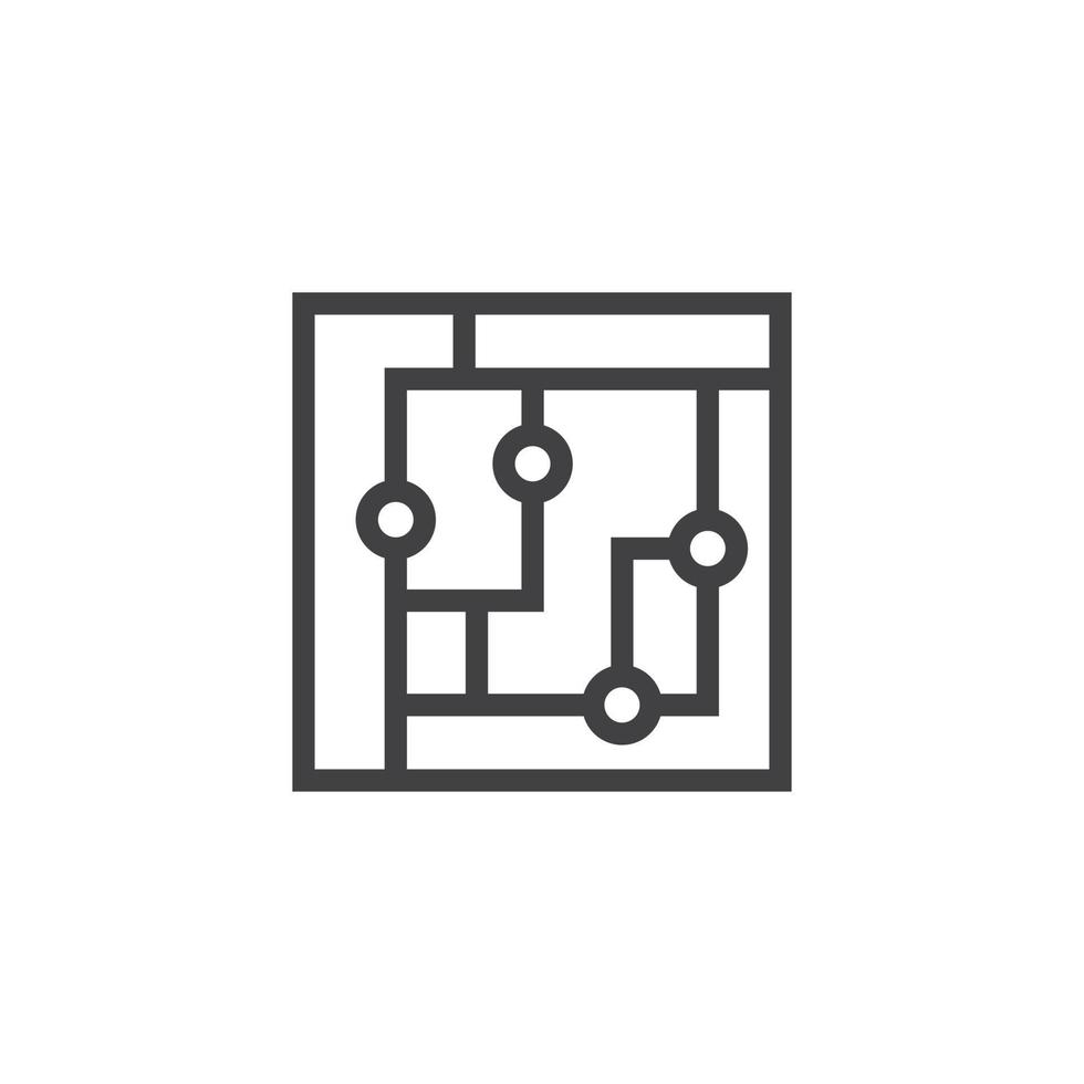 Circuit Board Technology Icon vector