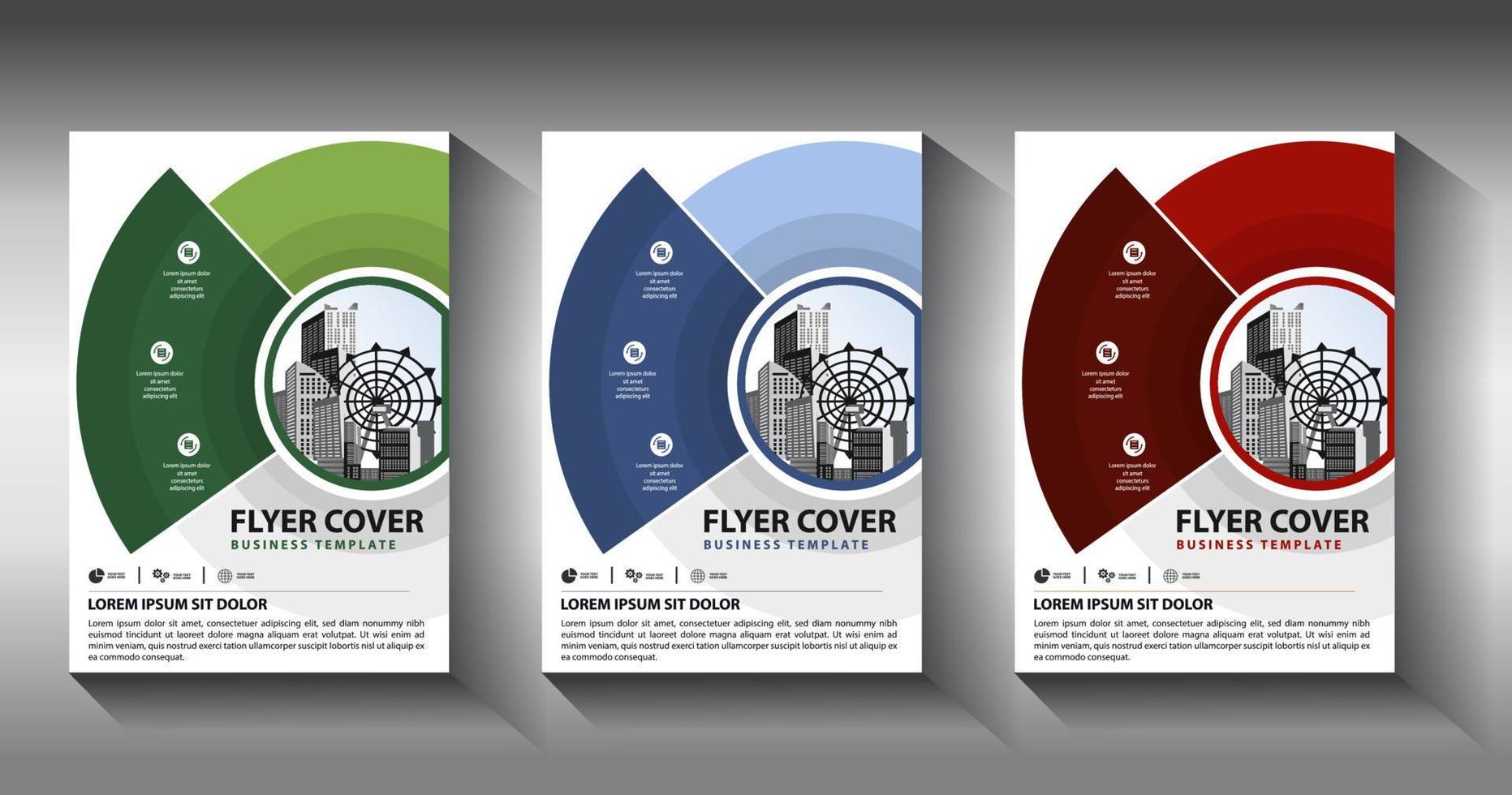 flyer business template brochure layout annual report vector