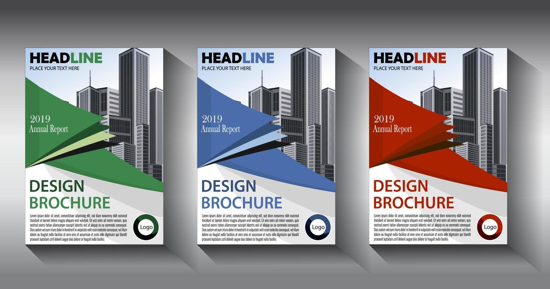 flyer business template brochure layout annual report vector