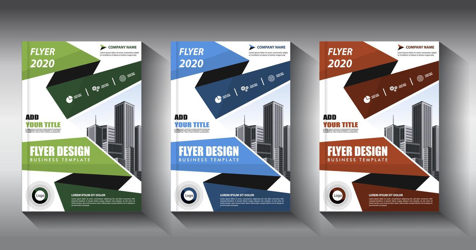 flyer business template brochure layout annual report vector