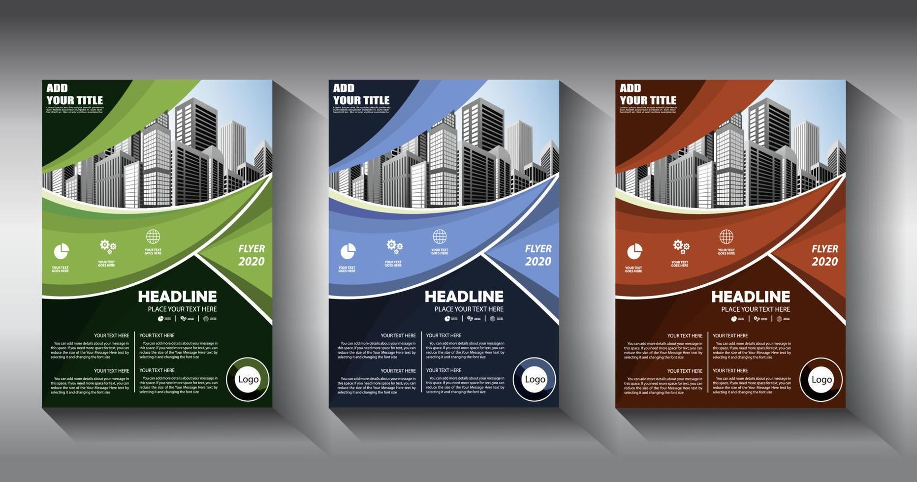folleto negocio plantilla diseño de folleto informe anual vector