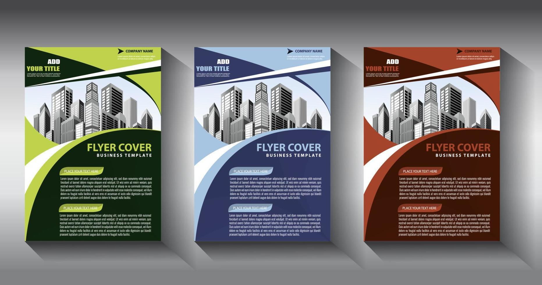 flyer business template brochure layout annual report vector