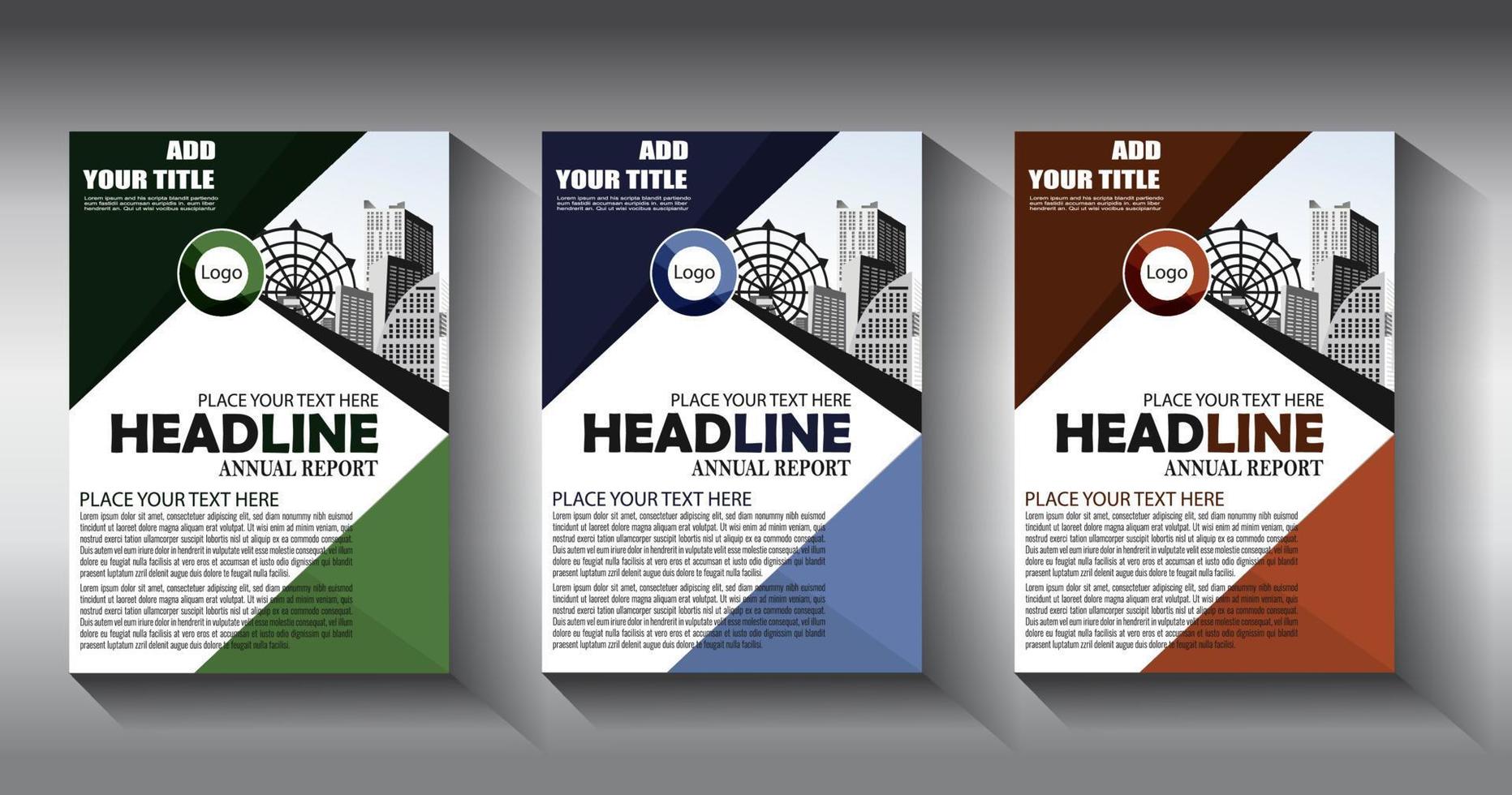 flyer business template brochure layout annual report vector
