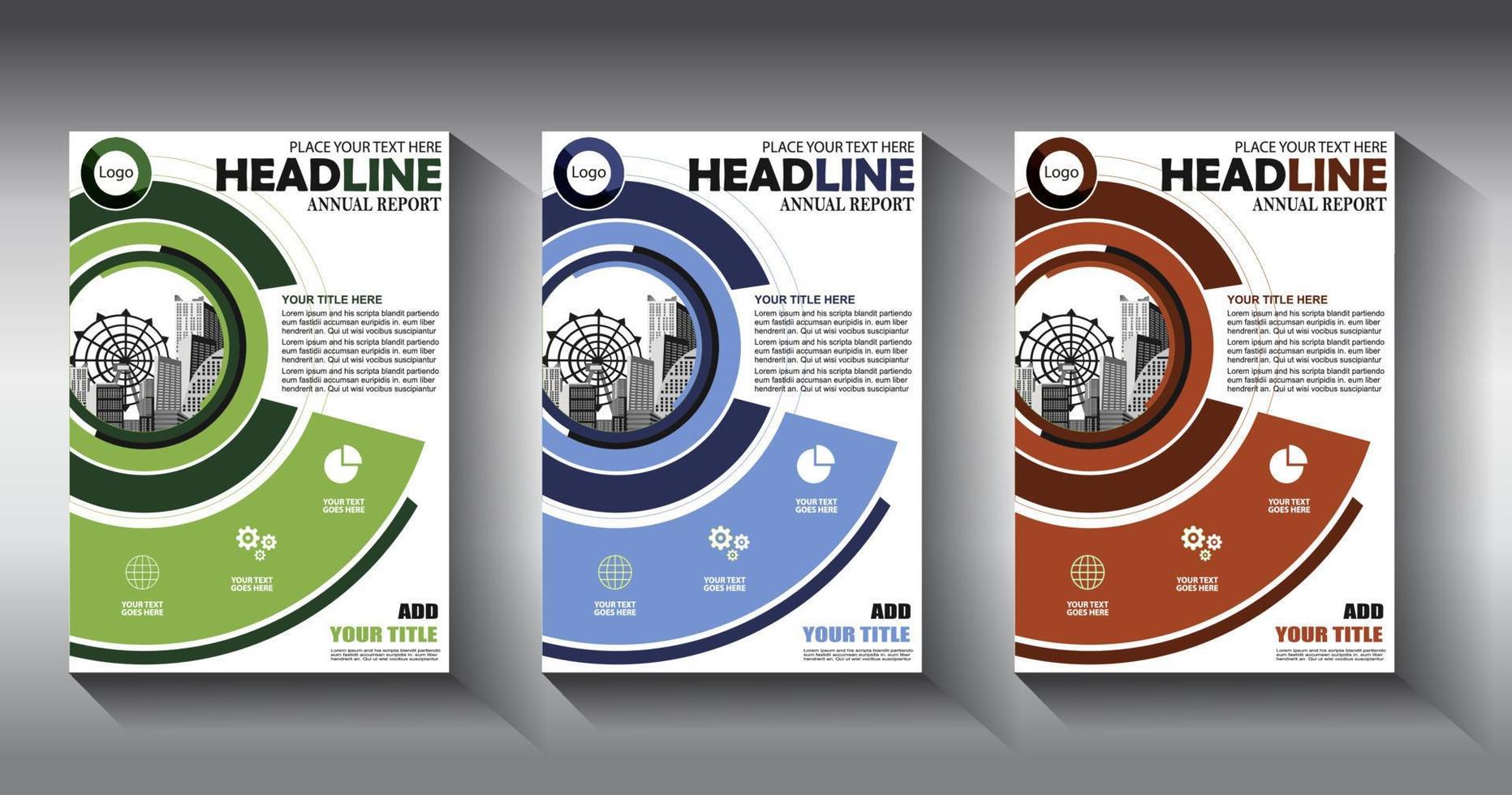 flyer business template brochure layout annual report vector