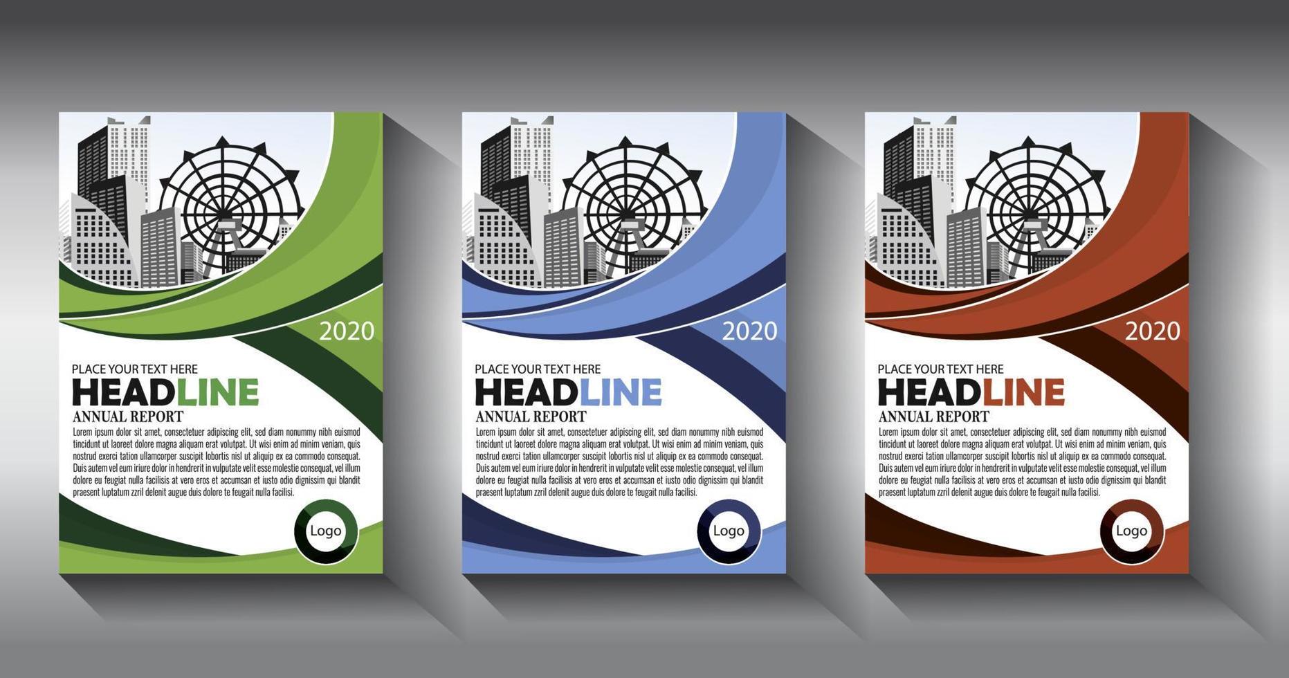 flyer business template brochure layout annual report vector