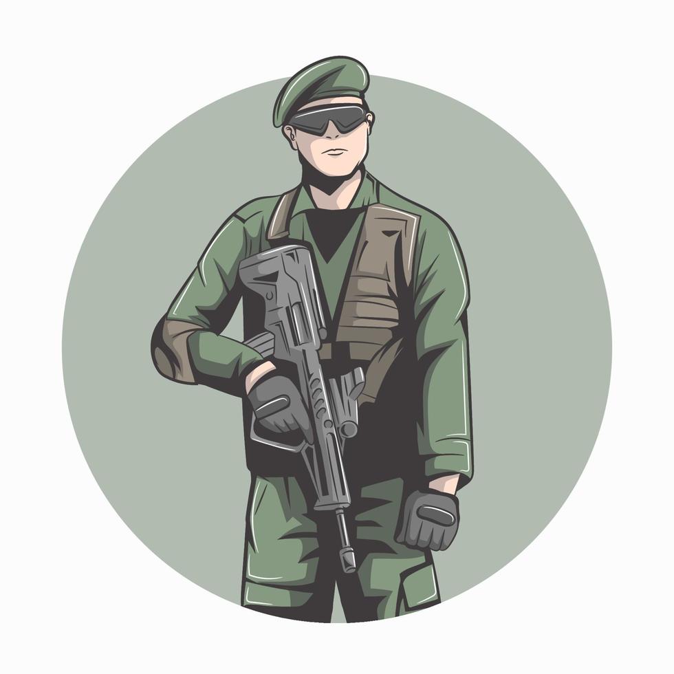 ilustración vectorial del ejército vector