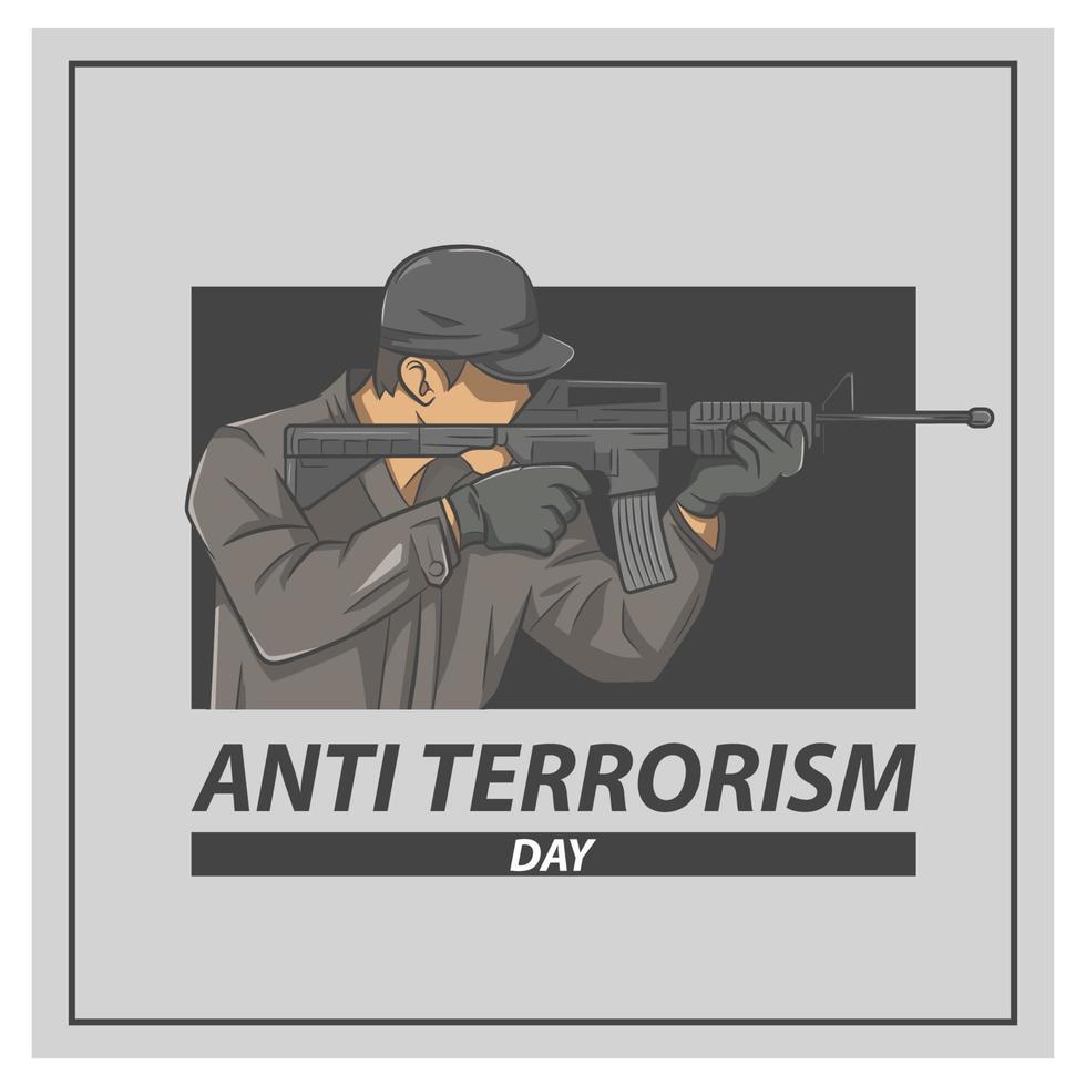 dia antiterrorista vector