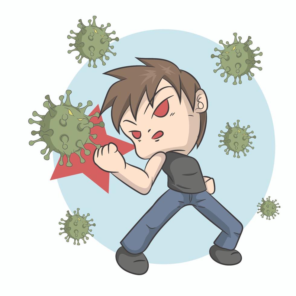 ilustración del virus corona vector