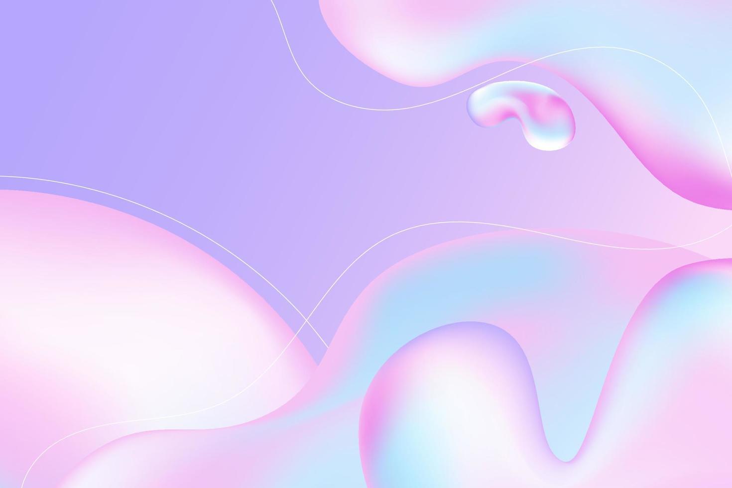Holographic Smooth Gradient Liquid Decorative Background. Holo Fluid Wallpaper vector