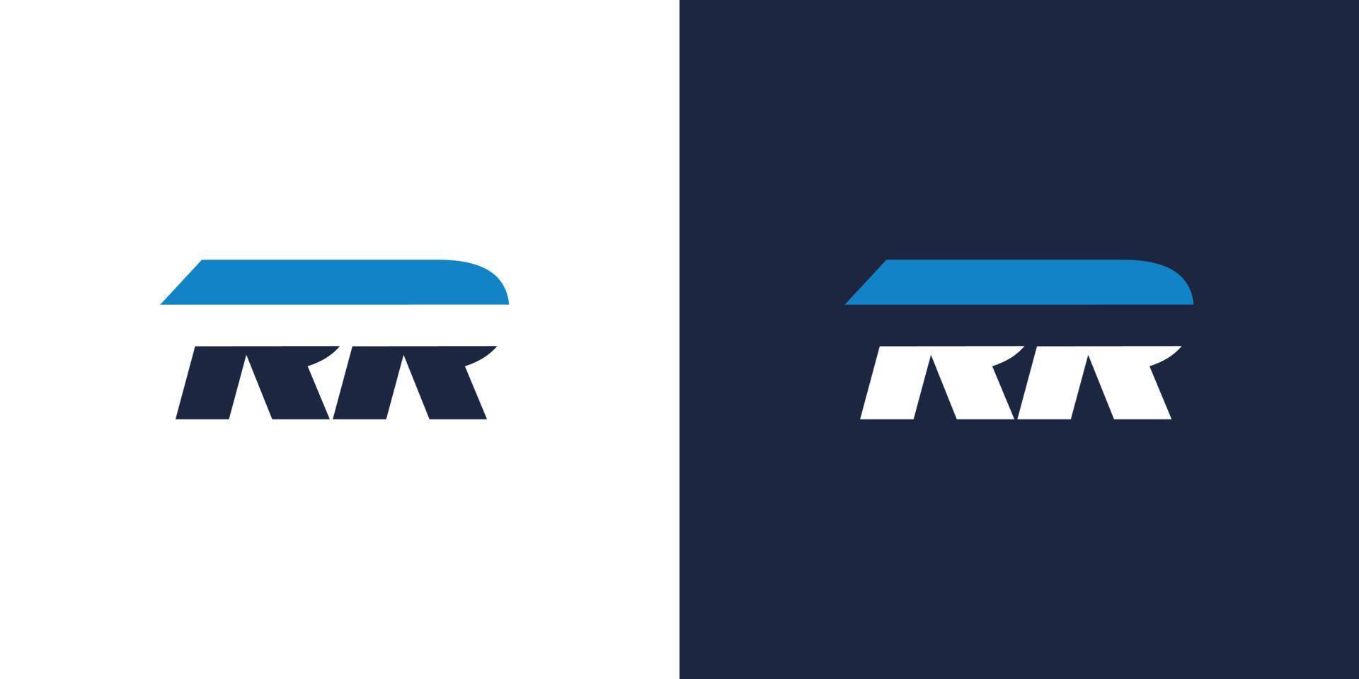 diseño de logotipo de letra inicial rr único y moderno vector