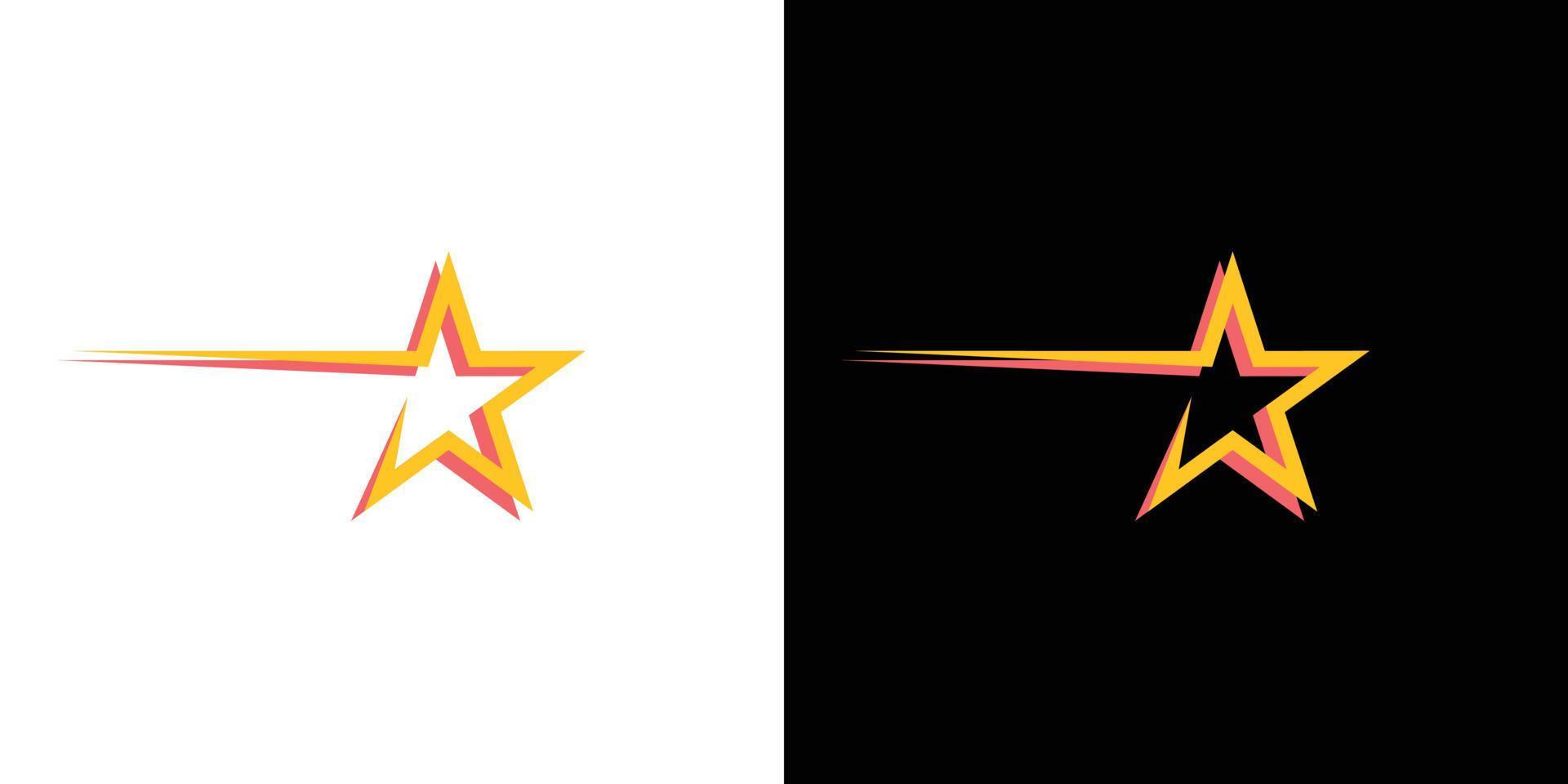 diseño de logotipo de ilustración de estrella moderno y elegante vector