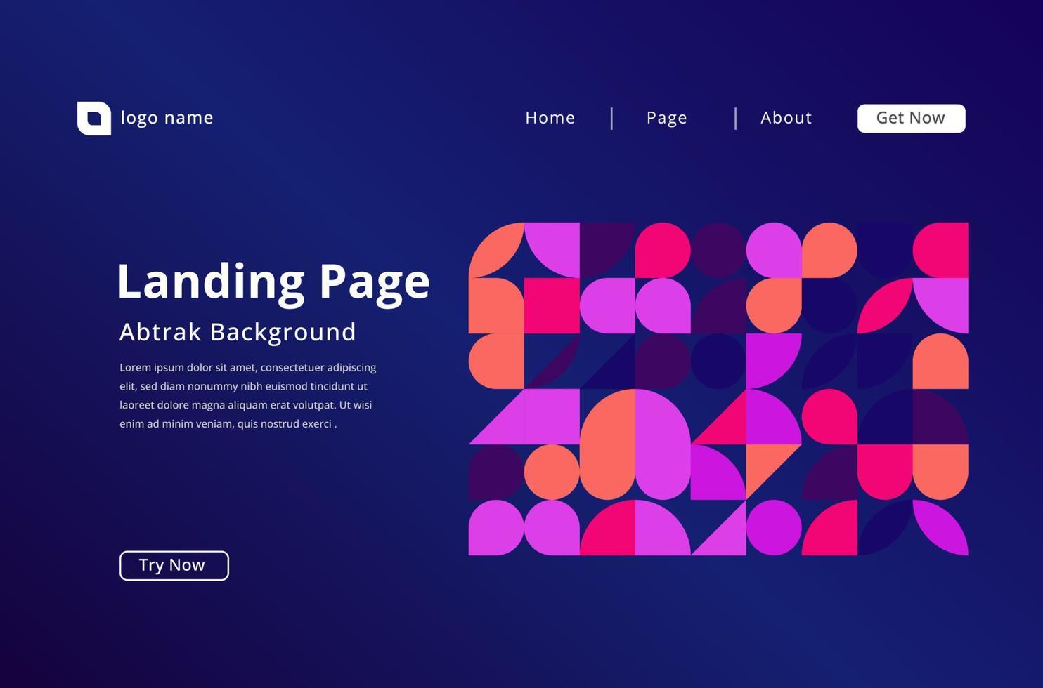 Landing page template set up for marketing. Modern web page design concept layout for website Vector illustration. Brochure cover, banner, slideshow, web design, blue background