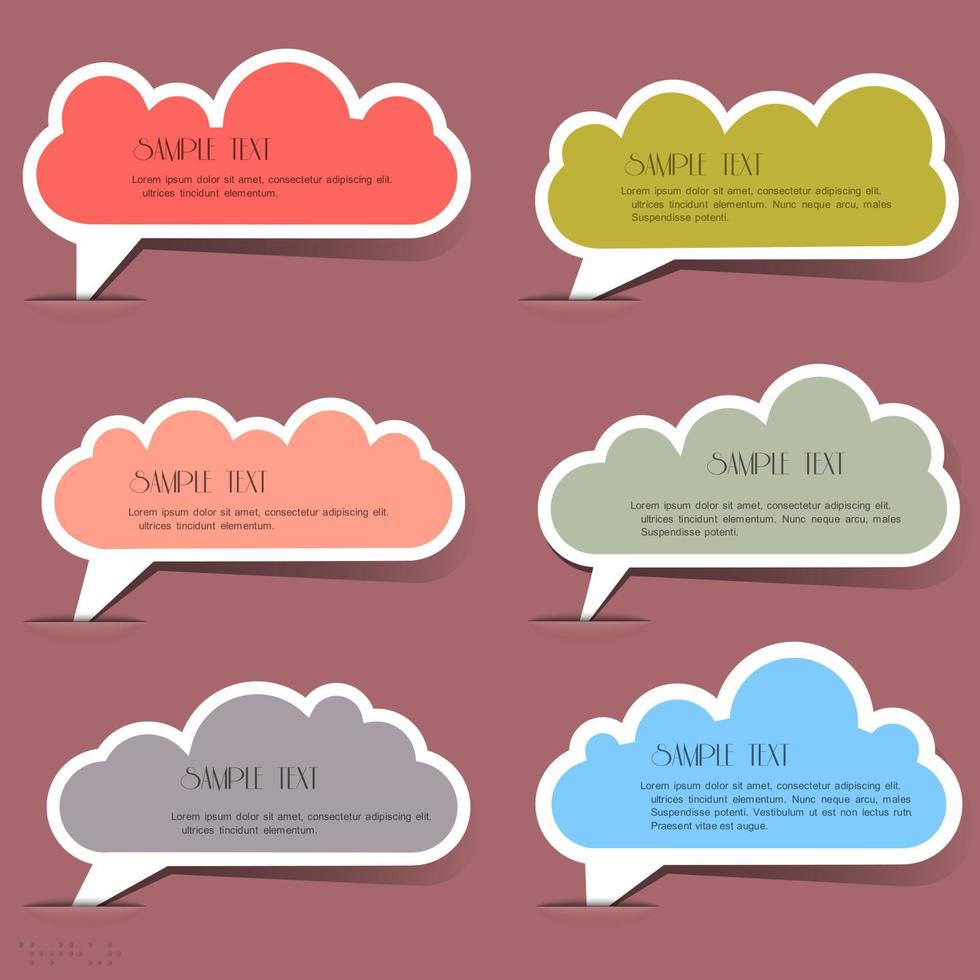 Clouds bubbles for speech vector