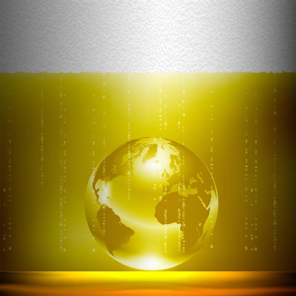 Beer background with globe vector