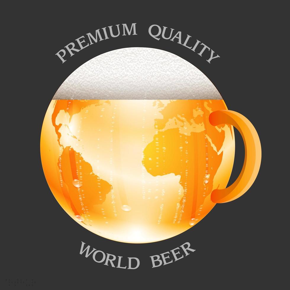 Conceptual beer label vector