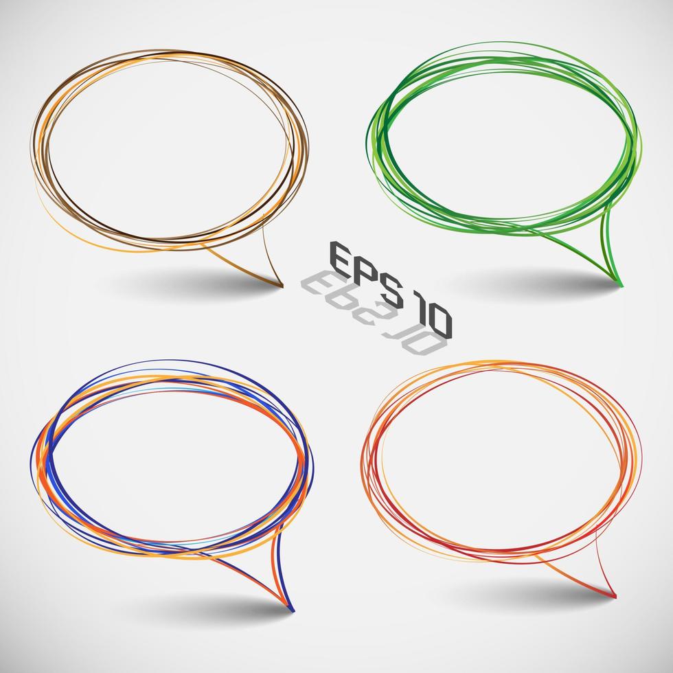 abstract talking bubbles vector